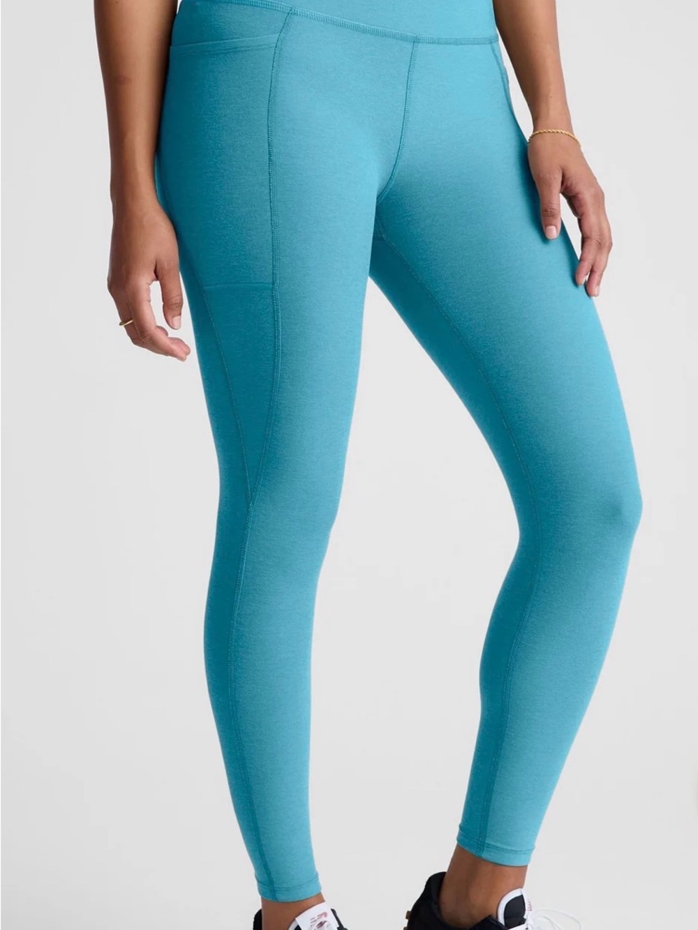 #342 NWT Beyond Yoga Spacedye Out of Pocket Leggings Surfer Blue Heather Medium